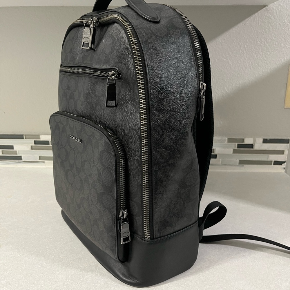 Coach Signature Black Men's Backpack - Picture 6 of 13